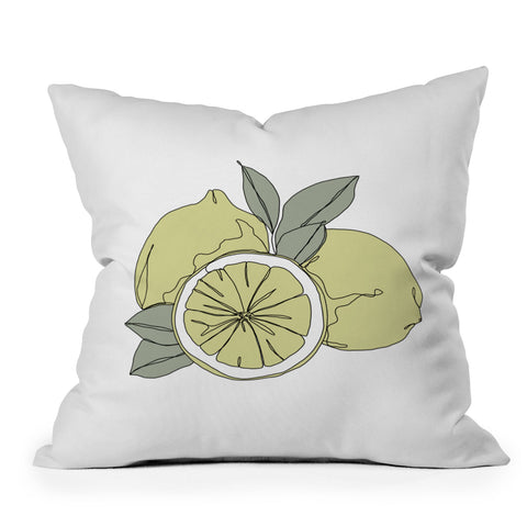 The Colour Study Lemons Artwork Outdoor Throw Pillow