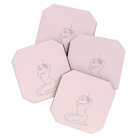 The Colour Study Life Drawing Blush Coaster Set