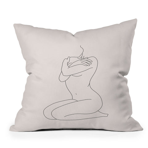 The Colour Study Life Drawing Figure Outdoor Throw Pillow