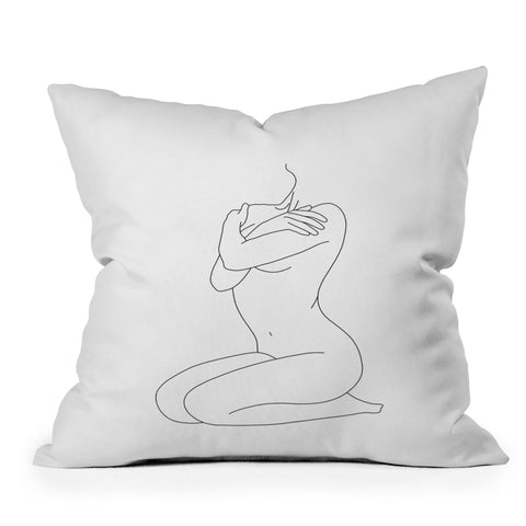 The Colour Study Life drawing illustration Outdoor Throw Pillow