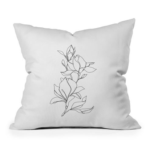 The Colour Study Magnolia by The Colour Study Outdoor Throw Pillow