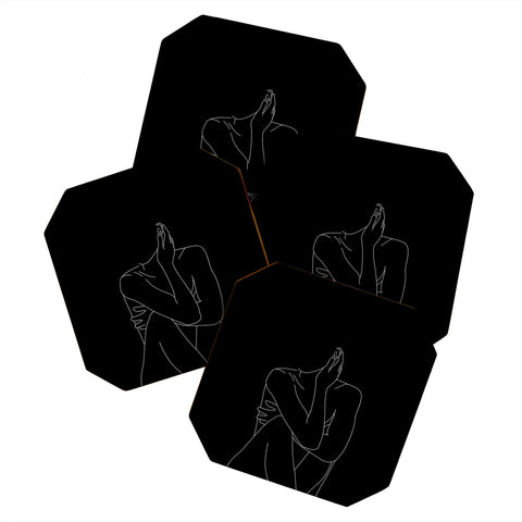 The Colour Study Nude figure illustration Celi Coaster Set