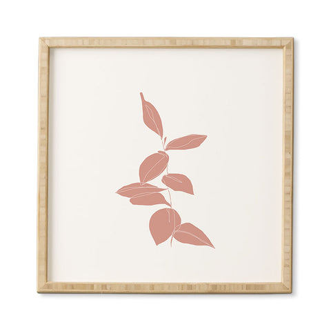 The Colour Study Plant Drawing Berry Pink Framed Wall Art