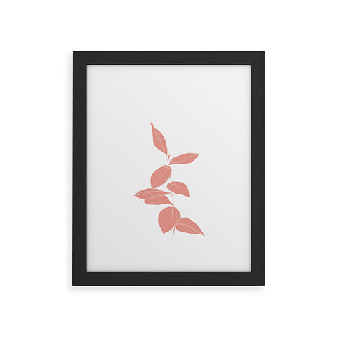 The Colour Study Plant Drawing Berry Pink Framed Art Print