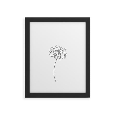 The Colour Study Single flower drawing Hazel Framed Art Print
