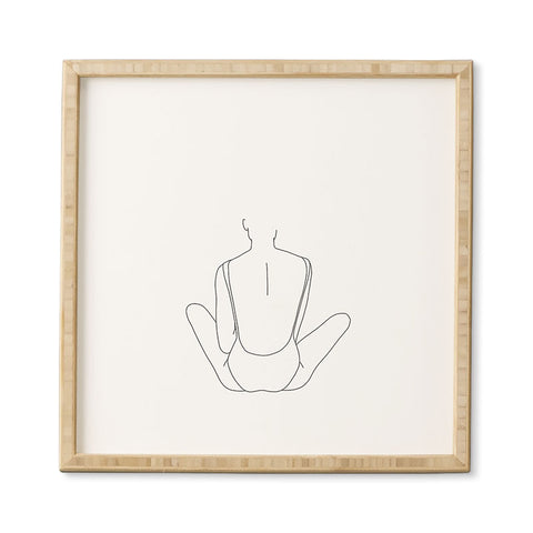 The Colour Study Summer swim illustration Framed Wall Art