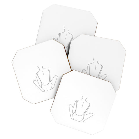 The Colour Study Summer swim illustration Coaster Set