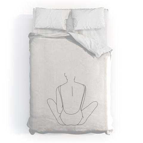 The Colour Study Summer swim illustration Duvet Cover