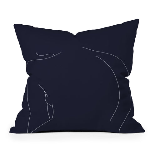 The Colour Study Womans back line Outdoor Throw Pillow