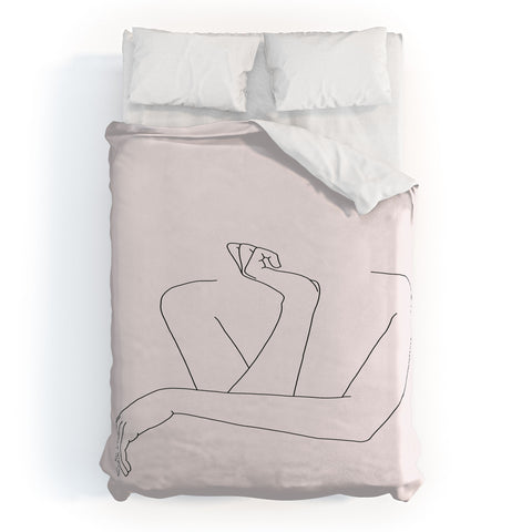 The Colour Study Womans crossed arms Duvet Cover