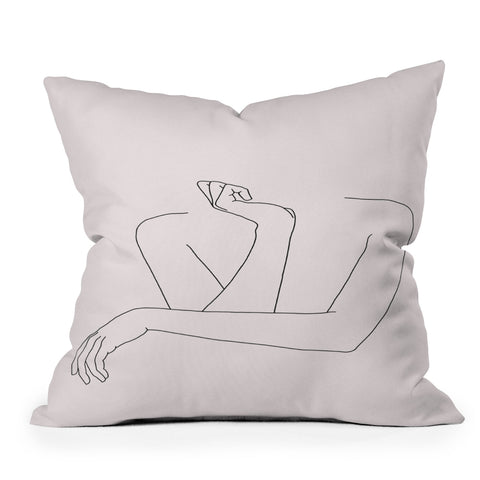 The Colour Study Womans crossed arms Outdoor Throw Pillow