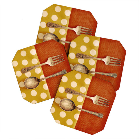 The Light Fantastic Fork And Spoon Coaster Set