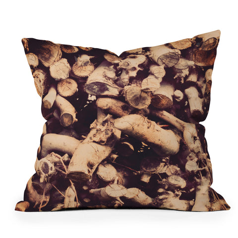 The Light Fantastic Kindling Outdoor Throw Pillow