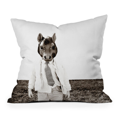 The Light Fantastic Portrait Of A Boy Outdoor Throw Pillow