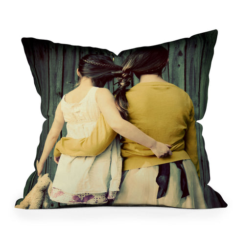 The Light Fantastic Two Girls Outdoor Throw Pillow