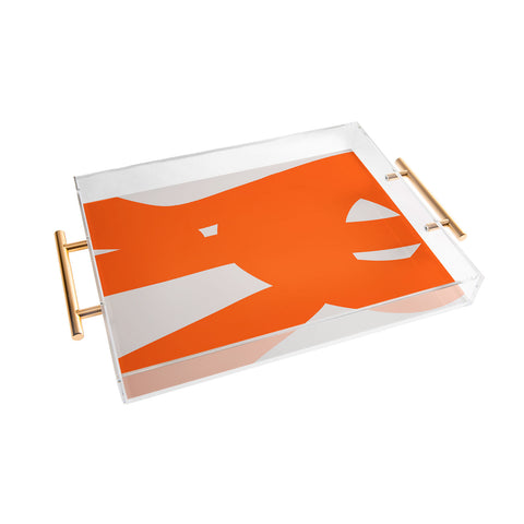 The Old Art Studio Abstract Form 6A Acrylic Tray