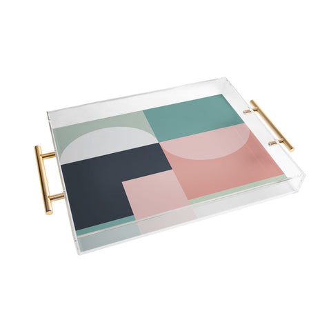 The Old Art Studio Abstract Geometric 06 Acrylic Tray