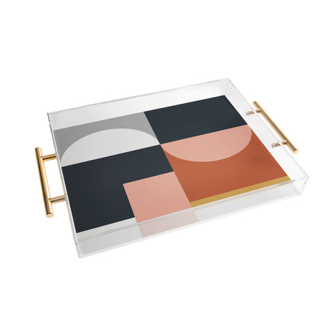 The Old Art Studio Abstract Geometric 09 Acrylic Tray