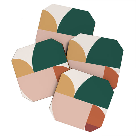 The Old Art Studio Abstract Geometric 11 Coaster Set