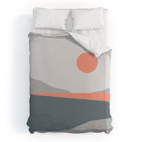The Old Art Studio Abstract Landscape 01 Duvet Cover