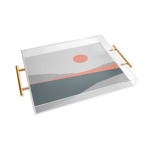 The Old Art Studio Abstract Landscape 01 Acrylic Tray