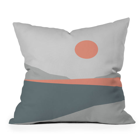 The Old Art Studio Abstract Landscape 01 Outdoor Throw Pillow
