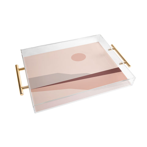 The Old Art Studio Abstract Landscape 02 Acrylic Tray