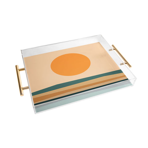 The Old Art Studio Abstract Landscape 10B Acrylic Tray