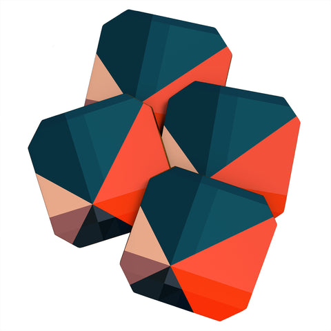 The Old Art Studio Geometric 1713 Coaster Set