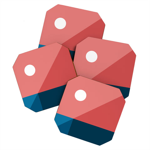 The Old Art Studio Geometric Landscape 09 Coaster Set