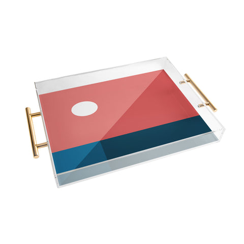 The Old Art Studio Geometric Landscape 09 Acrylic Tray