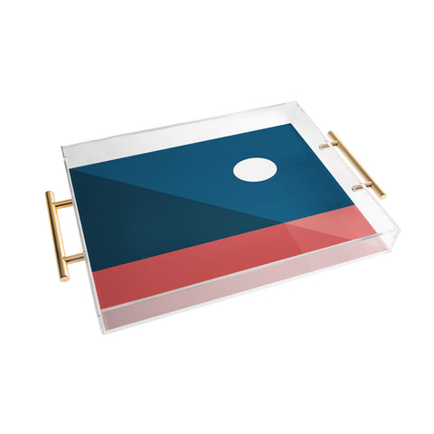 The Old Art Studio Geometric Landscape 10 Acrylic Tray