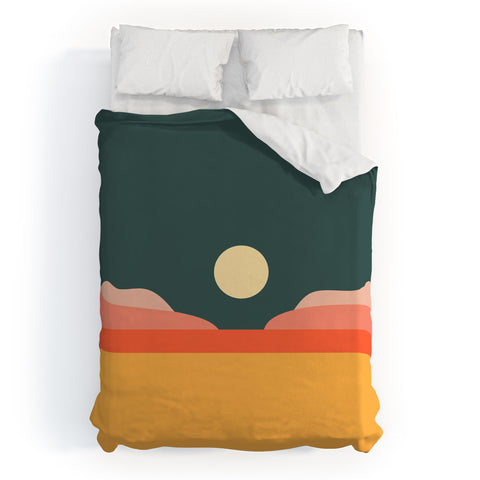 The Old Art Studio Geometric Landscape 14 Duvet Cover