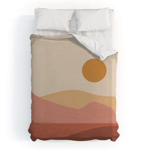 The Old Art Studio Geometric Landscape 23A Duvet Cover