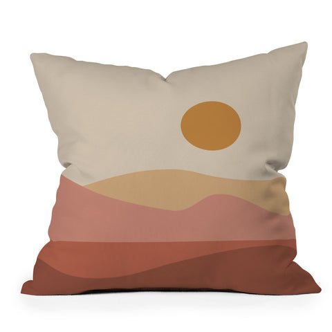 The Old Art Studio Geometric Landscape 23A Outdoor Throw Pillow