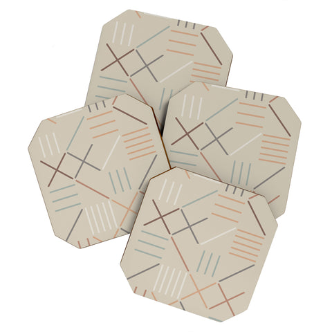 The Old Art Studio Geometric Shapes 05 Coaster Set