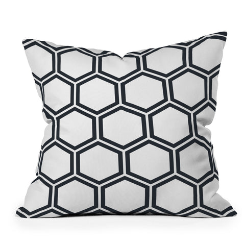 The Old Art Studio Hexagon White Outdoor Throw Pillow