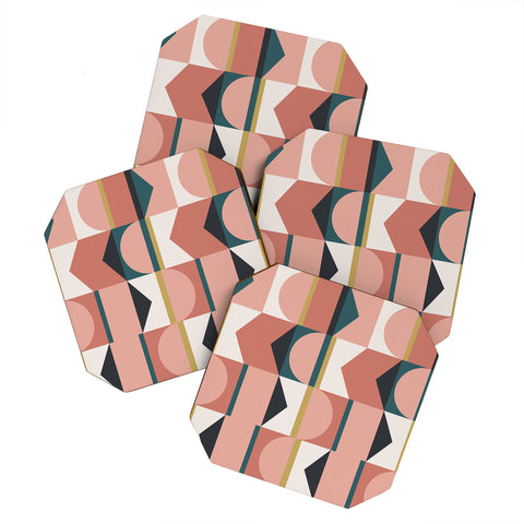 The Old Art Studio Maximalist Geometric 01 Coaster Set