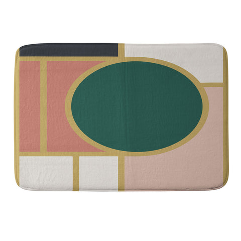 The Old Art Studio Maximalist Geometric 05B Memory Foam Bath Mat