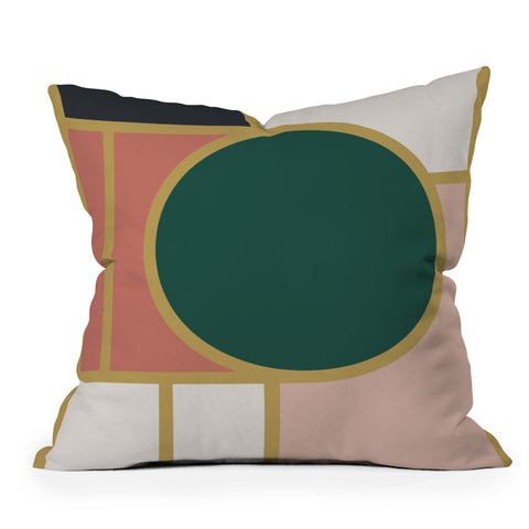 The Old Art Studio Maximalist Geometric 05B Throw Pillow