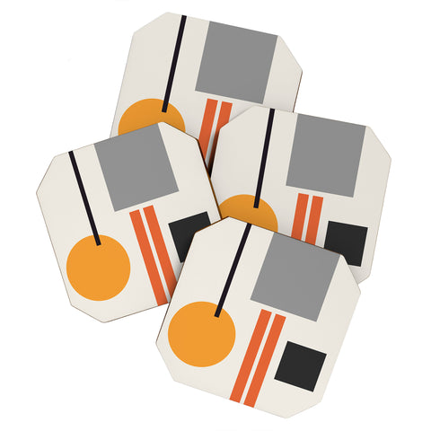 The Old Art Studio Mid Century 05 Coaster Set