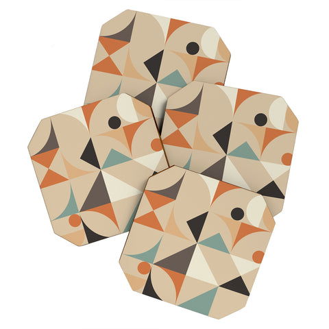 The Old Art Studio Mid Century 7B Coaster Set