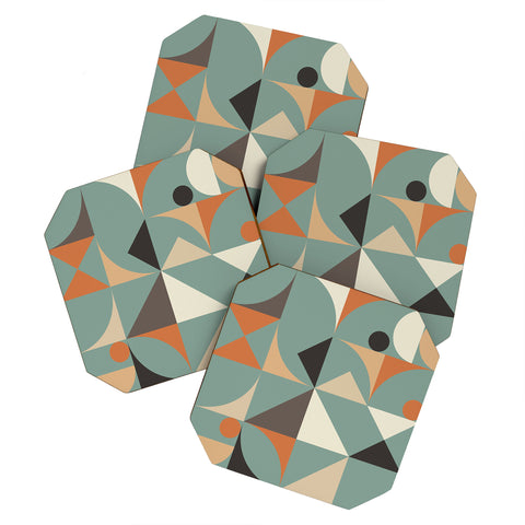 The Old Art Studio Mid Century 7C Coaster Set
