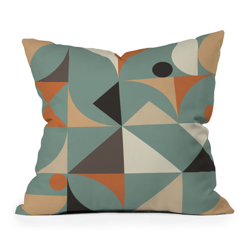 The Old Art Studio Mid Century 7C Outdoor Throw Pillow