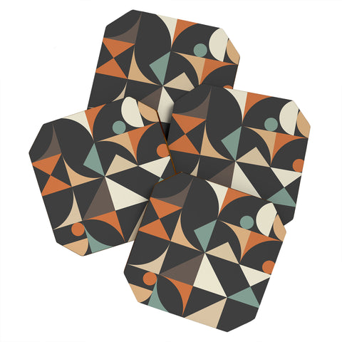 The Old Art Studio Mid Century 7E Coaster Set