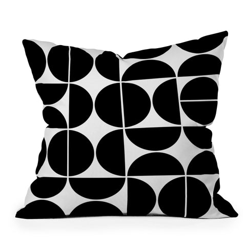 The Old Art Studio Mid Century Modern 04 Black Outdoor Throw Pillow