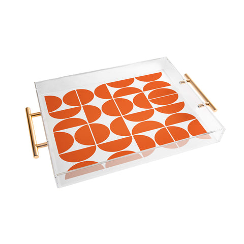 The Old Art Studio Mid Century Modern 04 Orange Acrylic Tray