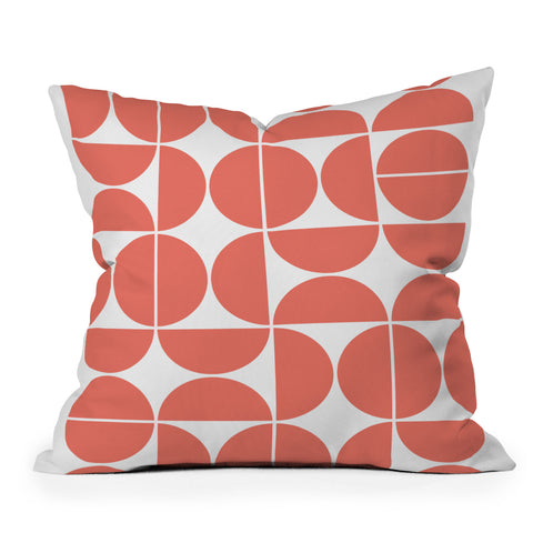 The Old Art Studio Mid Century Modern Geometric 04 Outdoor Throw Pillow
