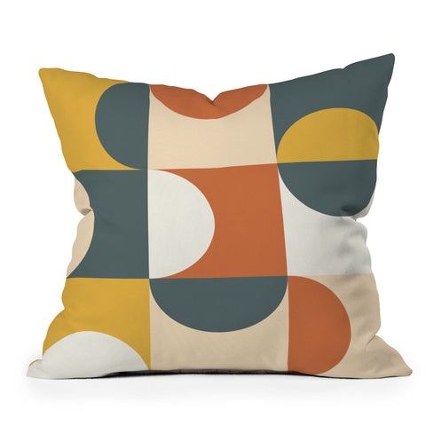 The Old Art Studio Mid Century Modern Geometric 23 Outdoor Throw Pillow
