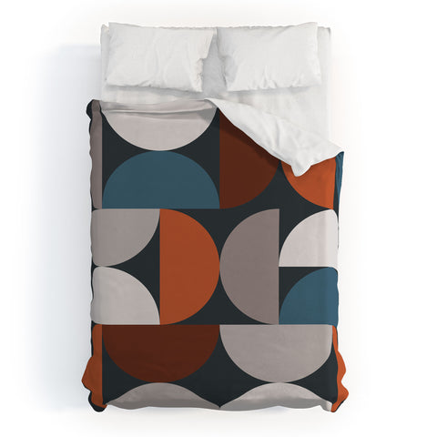 The Old Art Studio Mid Century Modern Geometric 24 Duvet Cover